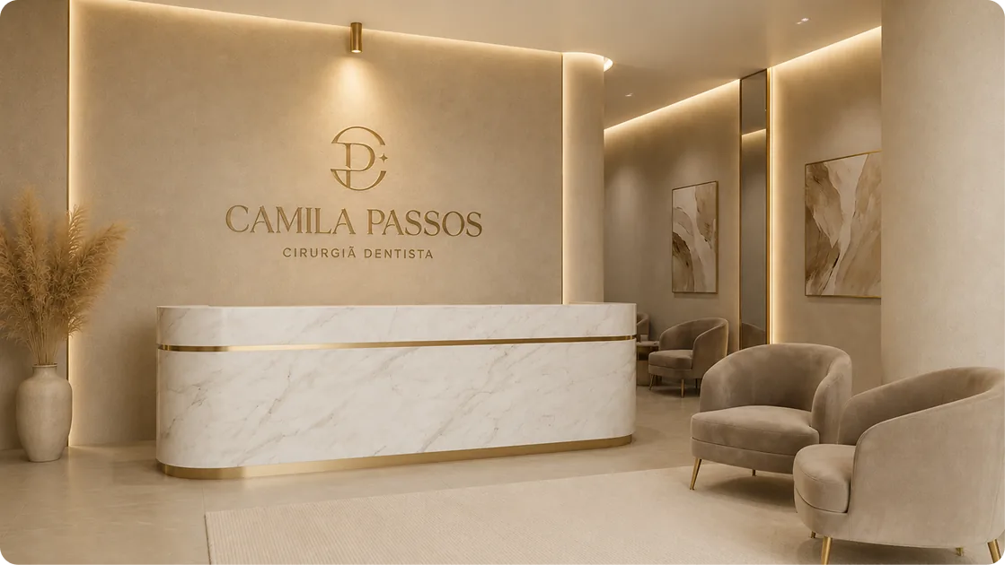 Recepção do consultório Camila Passos