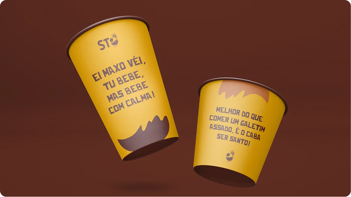 Copos personalizados Santo Galleto